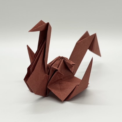 Paradox Paper Crane "ancient(Spikey like a dinosaur)" - 1 square paper -
