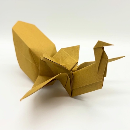 Paradox Paper Crane "future(4 wings and a jetpack tale)"  - 1 square paper -