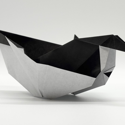 Penguin Race -  1 square paper -