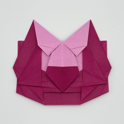 Shisa's Mask(traditional Japanese guardian)  -  1 square paper -