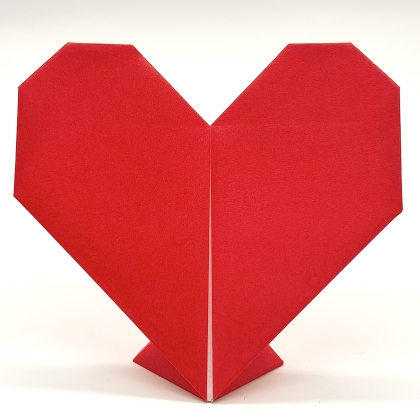 Isosceles Heart - 1 isosceles triangle paper -